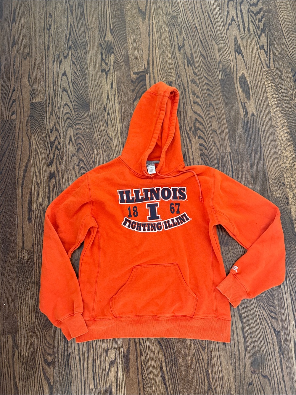 Vintage Illinois Fighting Illini Orange Hoodie